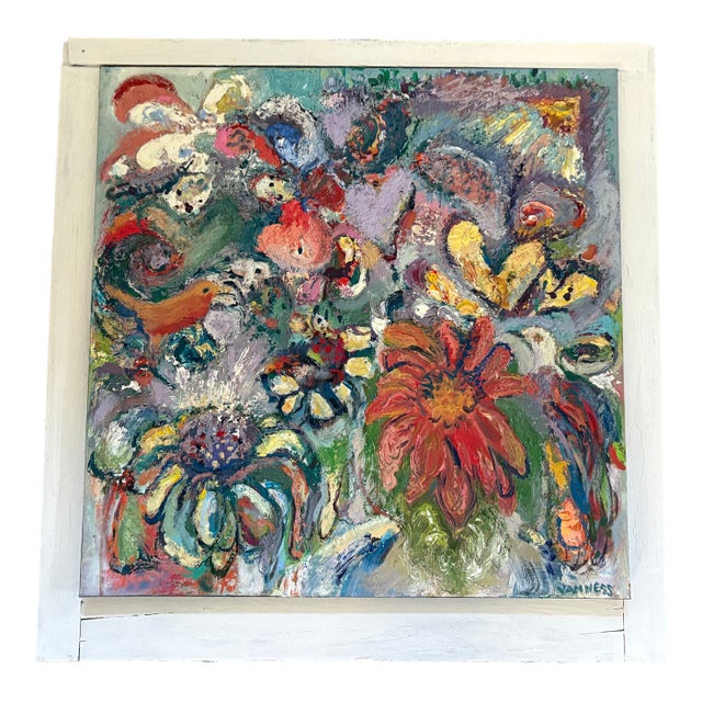 “Wildflowers”, Original Abstract Oil Painting, by Van Ness For Sale