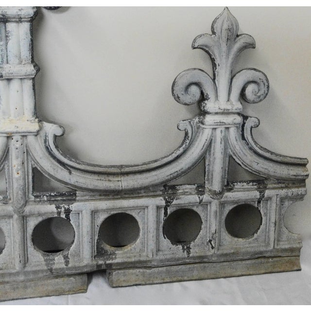 Vintage Zinc Architectural Fragment For Sale - Image 4 of 9