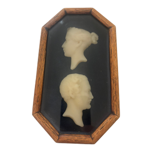 Wax Portraits of Queen Victoria and Prince Albert in a Shadow Box, 19th Century