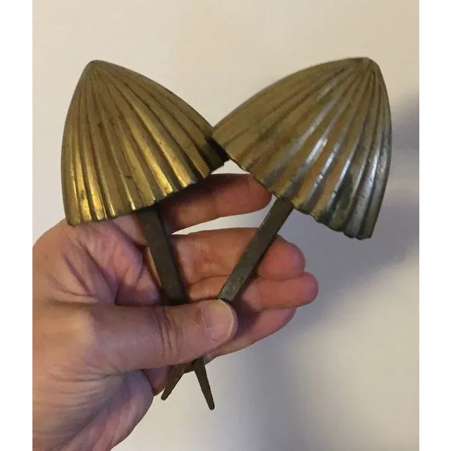 1800 Antique French Empire Directoire Brass Drapery Tie backs with Iron Mounts - A Pair For Sale In New York - Image 6 of 12