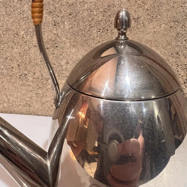 1940s Bauhaus Stainless Tea Kettle Pot Style Peter Behrens For Sale - Image 9 of 11