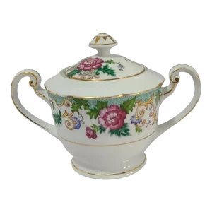 Vintage Elegant Hand Painted Floral Gilded Noritake Japan Sugar Bowl