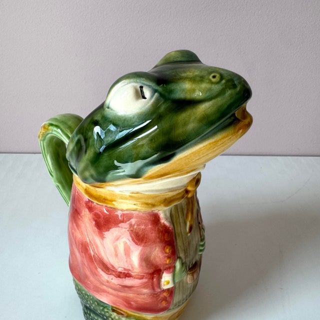 Antique Frog Pitcher by Fives Lille France For Sale In New York - Image 6 of 12
