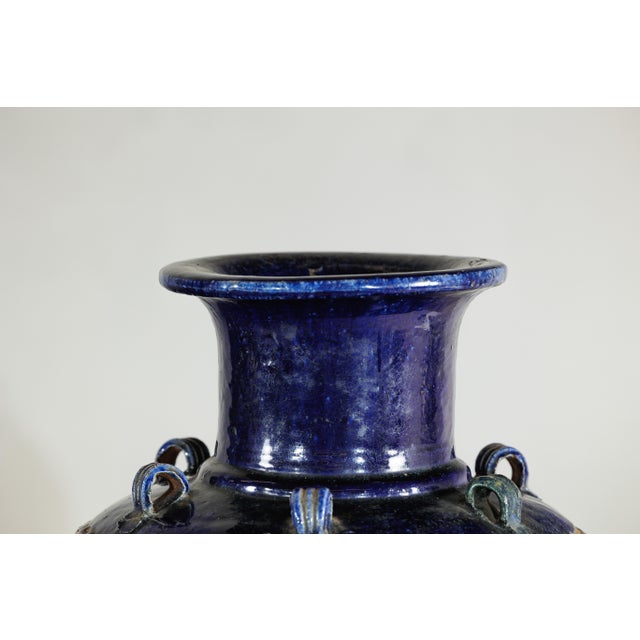 "About the Item This impressive antique Annamese water jar from Vietnam features a richly modeled body with relief...