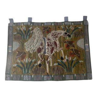 1968 Gobelin Janusz Towpik Kilim/Tapestry Basis for All-Poland “Horse and Rider” 1st Place For Sale