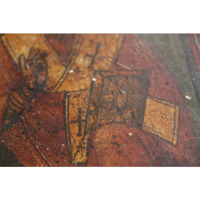 18th Century Russian Orthodox St. Nicholas Icon on Wood Panel For Sale - Image 9 of 17