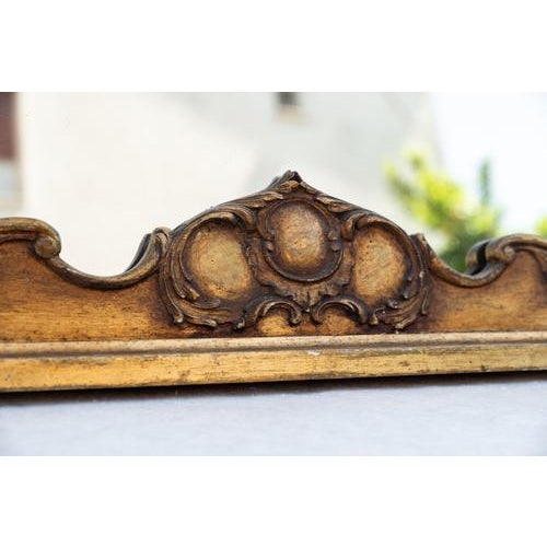 Antique Carved Gilt Mirror, 1900s For Sale - Image 4 of 9