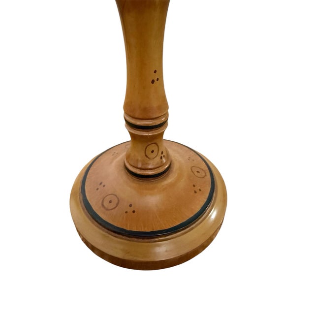 Late 20th Century English Colefax and Fowler Style Faux Bamboo Painted Table Lamp With Custom Shade For Sale - Image 12 of 12