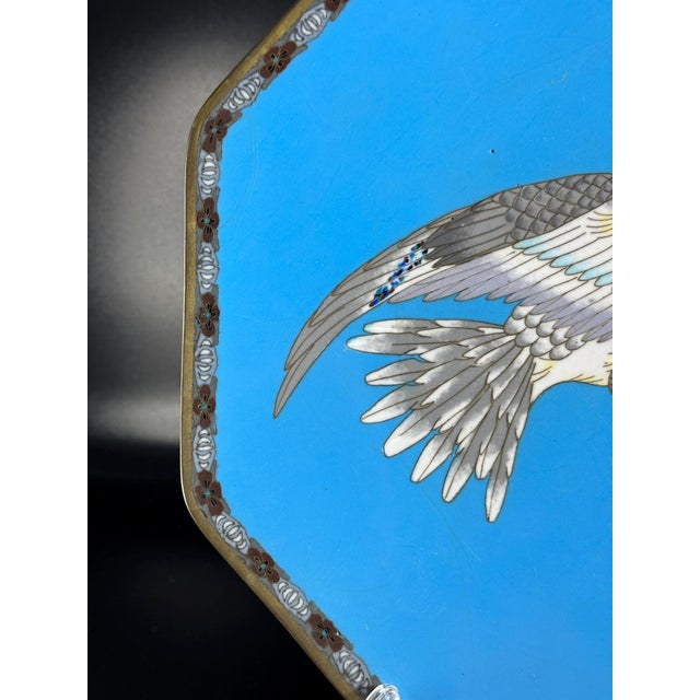 Japanese Cloisonné Plate, 1890s For Sale - Image 6 of 9