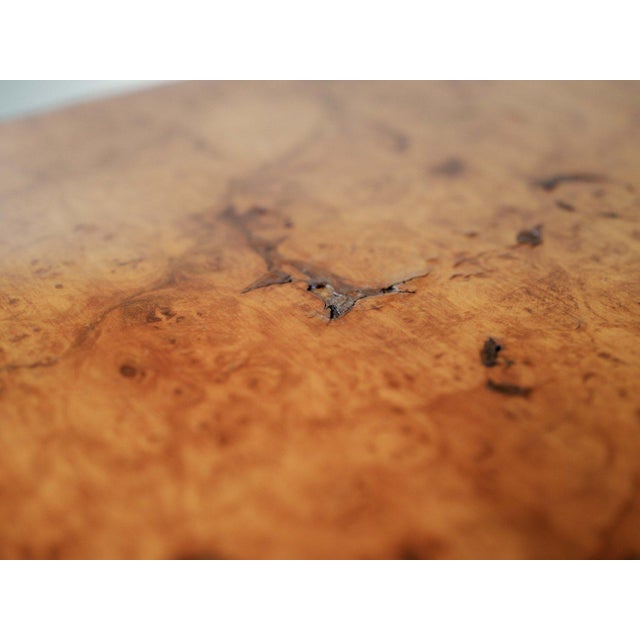 Large Burl Elm Veneer Coffee Table, 1970 For Sale - Image 9 of 18