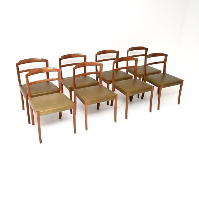Vintage Danish Teak and Leather Dining Chairs from Ole Wanscher, 1960, Set of 8 For Sale - Image 11 of 11