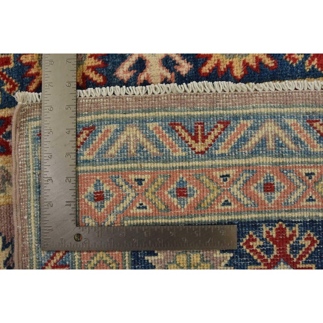 Kazak Rug 5′ X 6’7” Brown Wool Tribal Hand-Knotted Oriental Carpet For Sale - Image 13 of 13