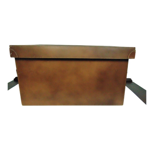 Leather Handmade Lift Top Trunk For Sale