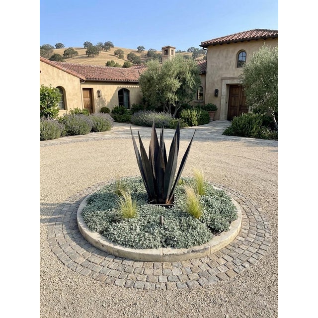 Handcrafted Moroccan Sculptural Metal Agave Succulent For Sale - Image 9 of 12