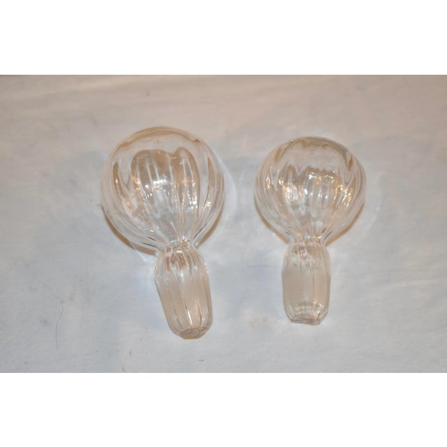 Glass Pair of Early 19th Century American Mold Blown Decanters For Sale - Image 7 of 11