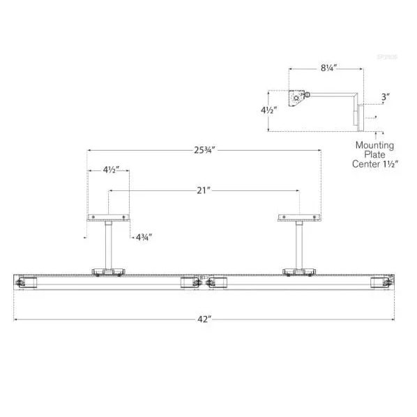Visual Comfort J. Randall Powers for Visual Comfort Signature McClain 42" Hardwired Picture Light in Hand-Rubbed Antique Brass For Sale - Image 4 of 4
