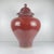 Large Vintage Japanese Oxblood Red Glazed Ceramic Covered Jar, 1950s For Sale - Image 6 of 17
