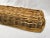 Vintage French Woven Wicker Bread Basket W/Grain Sack Lining For Sale - Image 9 of 12