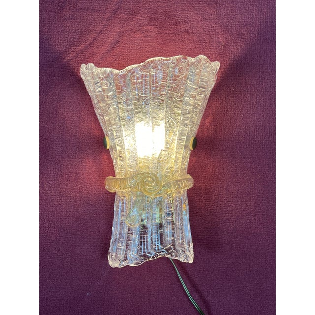 Mid-Century Murano Glass Wall Lamps, 1960s, Set of 3 For Sale - Image 6 of 14