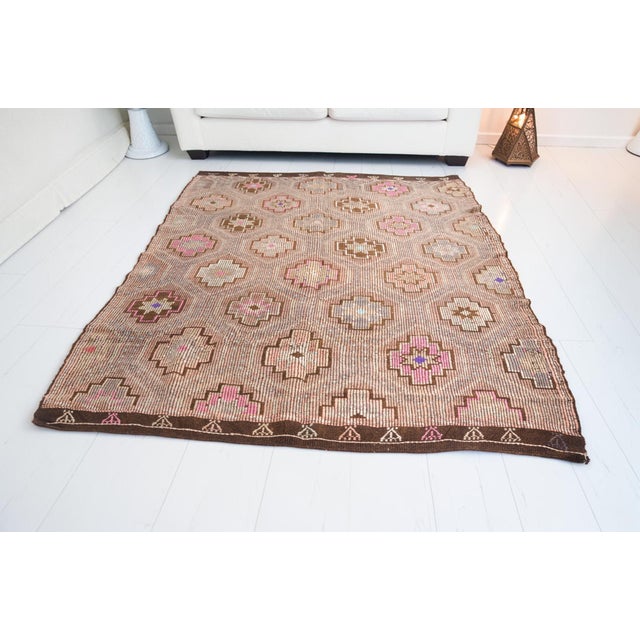 Anatolian Kurdish Decorative Wool Carpet For Sale - Image 9 of 10