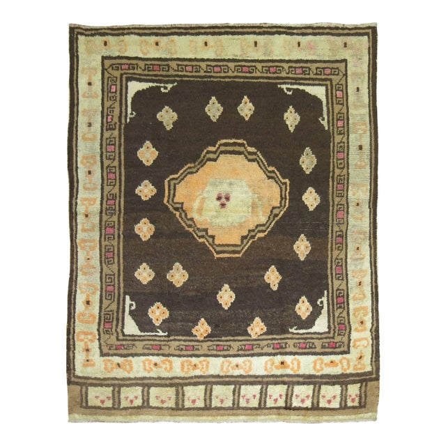 Early 20th Century Zabihi Collection East Turkestan Rug - 4'6" x 5'7" For Sale