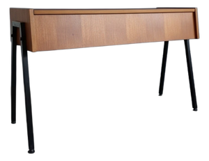 Mid-Century Modern Scandinavian Style Console Table with Architectural Metal Legs, 1965