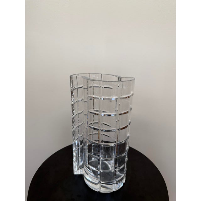 1980s Tiffany & Co Cut Crystal Vase For Sale - Image 9 of 14