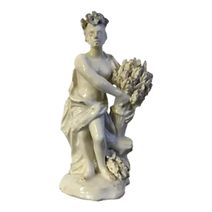 Antique 18th Century Italian Doccia Tin Glaze Faience Pottery Neo-Classical Figure of Summer