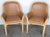 Pair of Karl Rausch for Baker "Linea Cara" Split-Reed Rattan & Leather Armchairs, Circa 1970s This pair of Karl Rausch for...