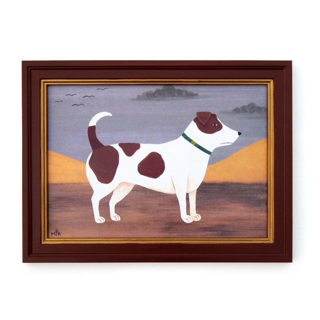 Matt Rix, Naive Style Jack Russell Terrier, Print, Framed For Sale - Image 11 of 11
