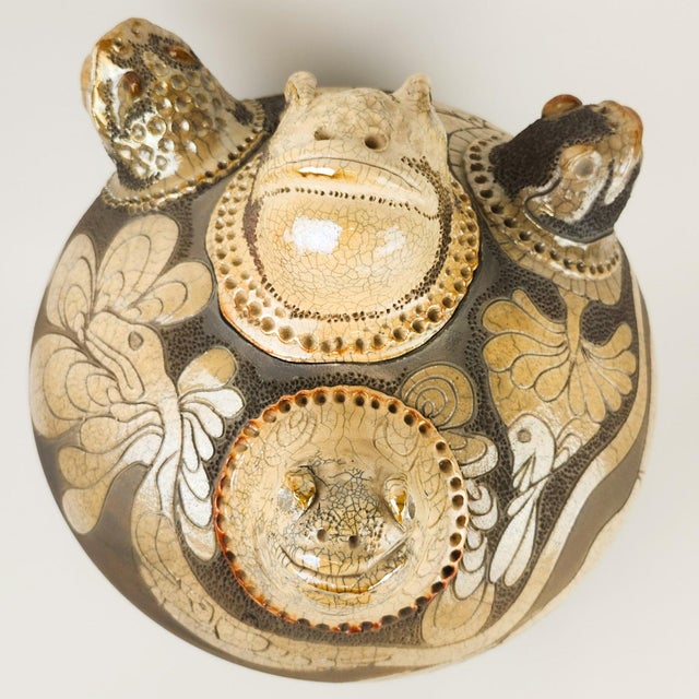Monumental Randy Brodnax Covered Vessel With Frogs For Sale In New York - Image 6 of 13