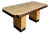 Vintage Boho Notched Burl Wood Dining Table For Sale