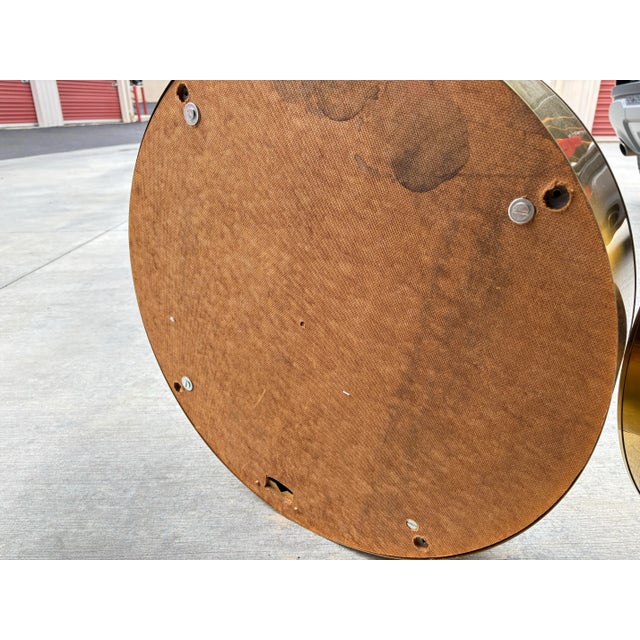 Wood Vintage Curtis Jere Round “Porthole” Brass Mirrors For Sale - Image 7 of 11