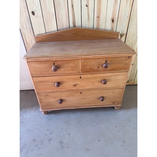 Antique Pine Two Over Two Drawers - Chest of Drawers With Gallery Back From England We particularly liked this chest of...