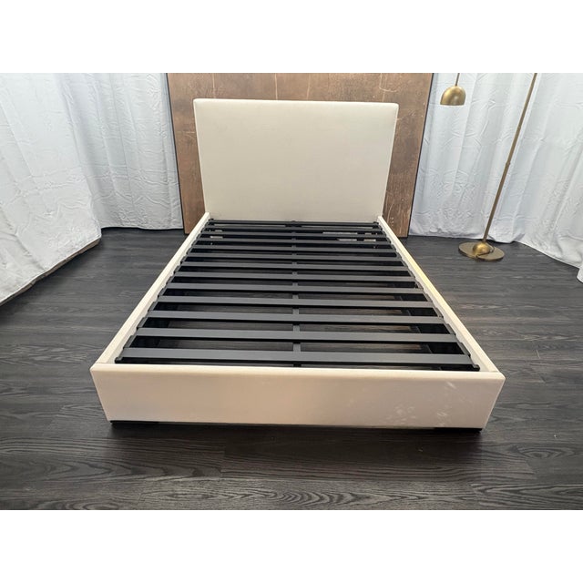 RH Lawson Fabric Panel Bed – Queen | 48" Headboard | Natural Performance Linen Weave Natural | Performance Linen Weave...