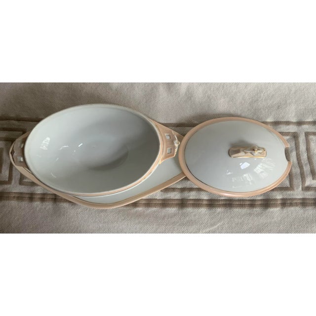 19th Century French Porcelain Tureen With Underliner For Sale - Image 4 of 12