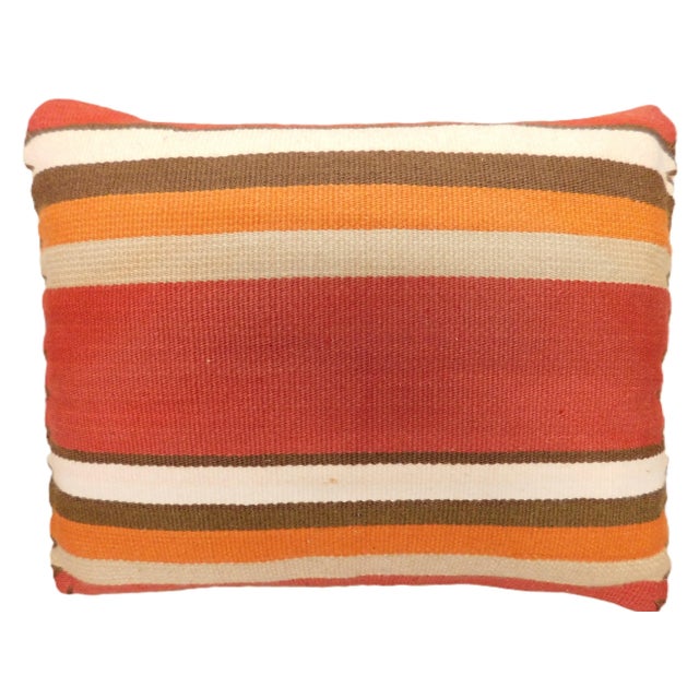 1990s Striped Decorative Cushion by Pottery Barn For Sale - Image 5 of 6