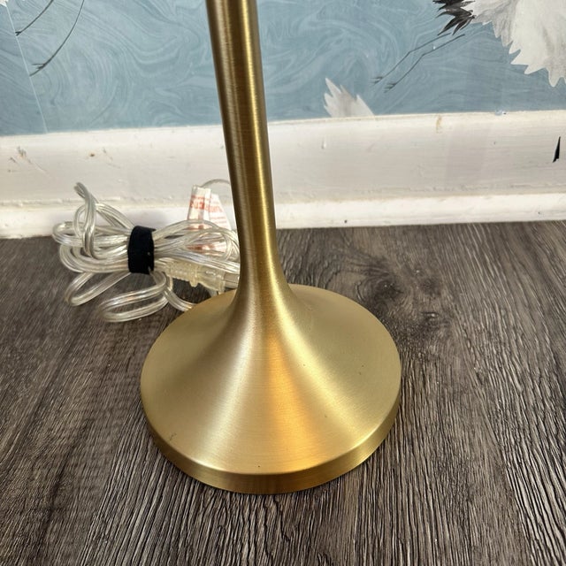 Kate Spade Vintage Mid-Century Modern Kate Spade Willow Court Floral Roses Shade Table Lamp For Sale - Image 4 of 10