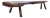 Primitive Antique Pig Bench, Single Slab Black Walnut, 19th Century For Sale