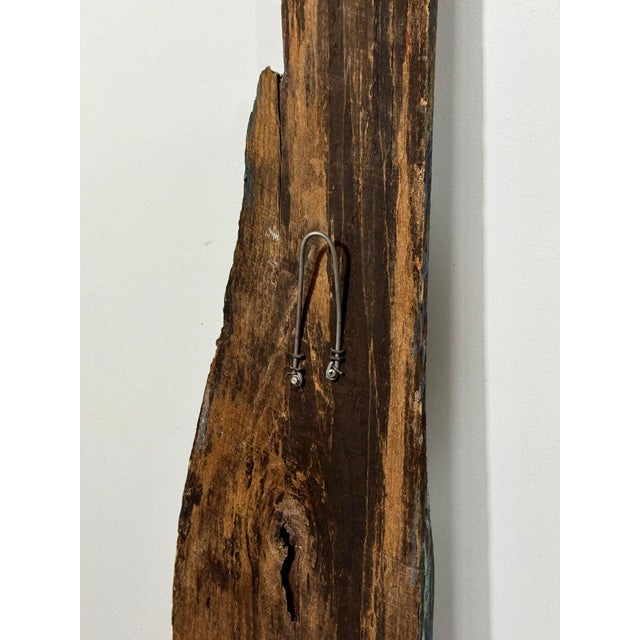 Monumental 73-Inch Signed 1984 American Outsider Folk Art Totem - "Ancestral Spirit" Painted Salvaged Timber For Sale - Image 16 of 18