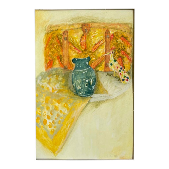 "Collection of Treasures" Watercolor Still Life Original Painting For Sale
