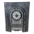Late 19th Century Cast Iron Antique Fireplace + Insert With Beaded Arch & Rosette Cover 27" X 21.25" For Sale