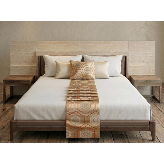 Early 21st Century Japanese Ceremonial Silk Bed Runner Set by Renaras, Set of 4 For Sale - Image 5 of 7