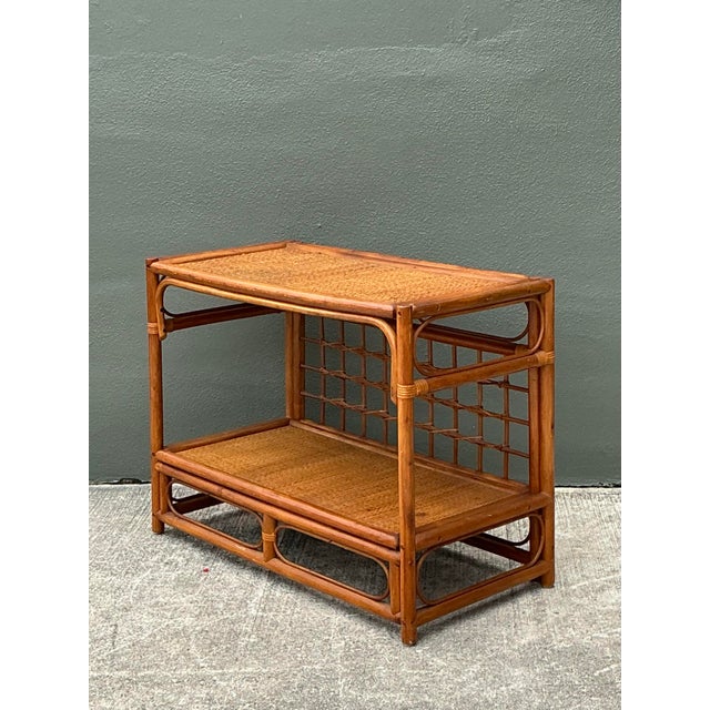Vintage Grid Rattan Sideboard For Sale - Image 10 of 12