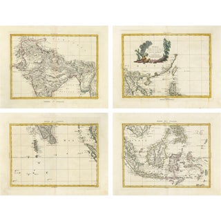 Antique Map Set of East Indies India, 1784, Set of 4 For Sale