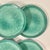 Vintage Italian Boho Chic Faux Ceramic Turquoise Melamine Dinner Plates - Set of 6 For Sale - Image 6 of 8