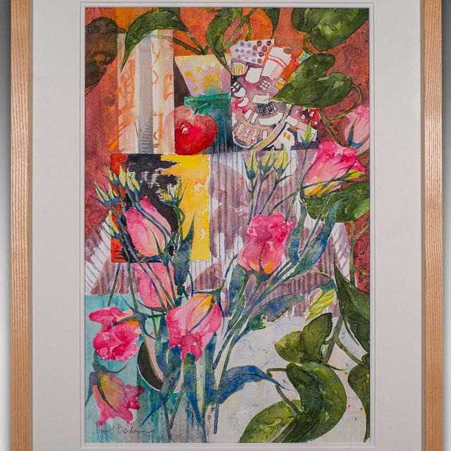 1990's Vintage Abstract Painting For Sale - Image 4 of 8