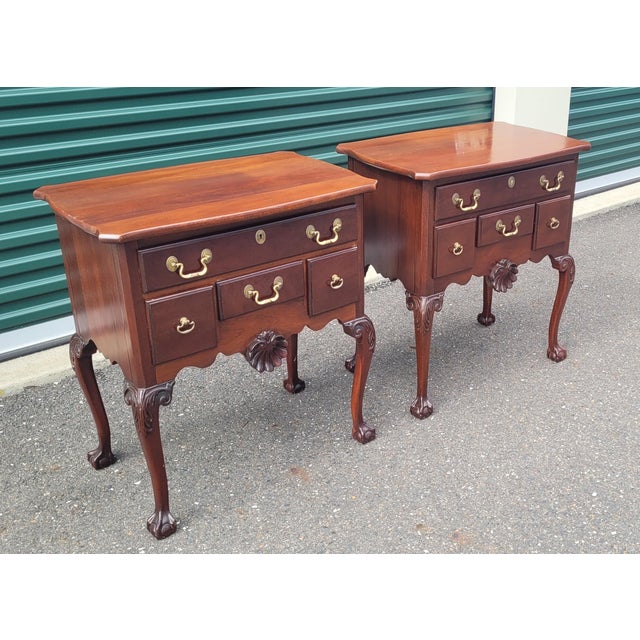 1970s Pair Link Taylor Chippendale Shell Carved End Tables For Sale - Image 12 of 17