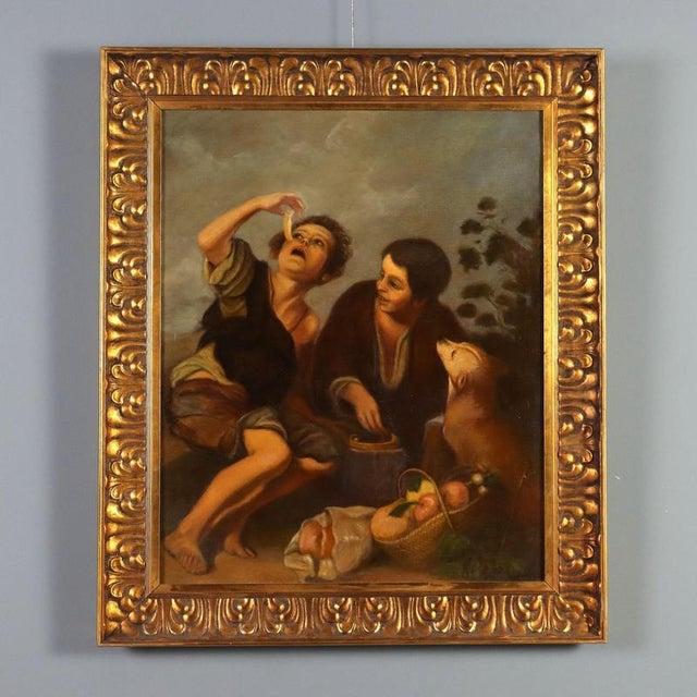 Esteban Murillo, Copy of Figurative Composition, Oil on Canvas For Sale - Image 11 of 11