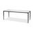 This piece features a stunning white marble top, each slab showcasing natural, unique veining. The hand-wrought iron legs...